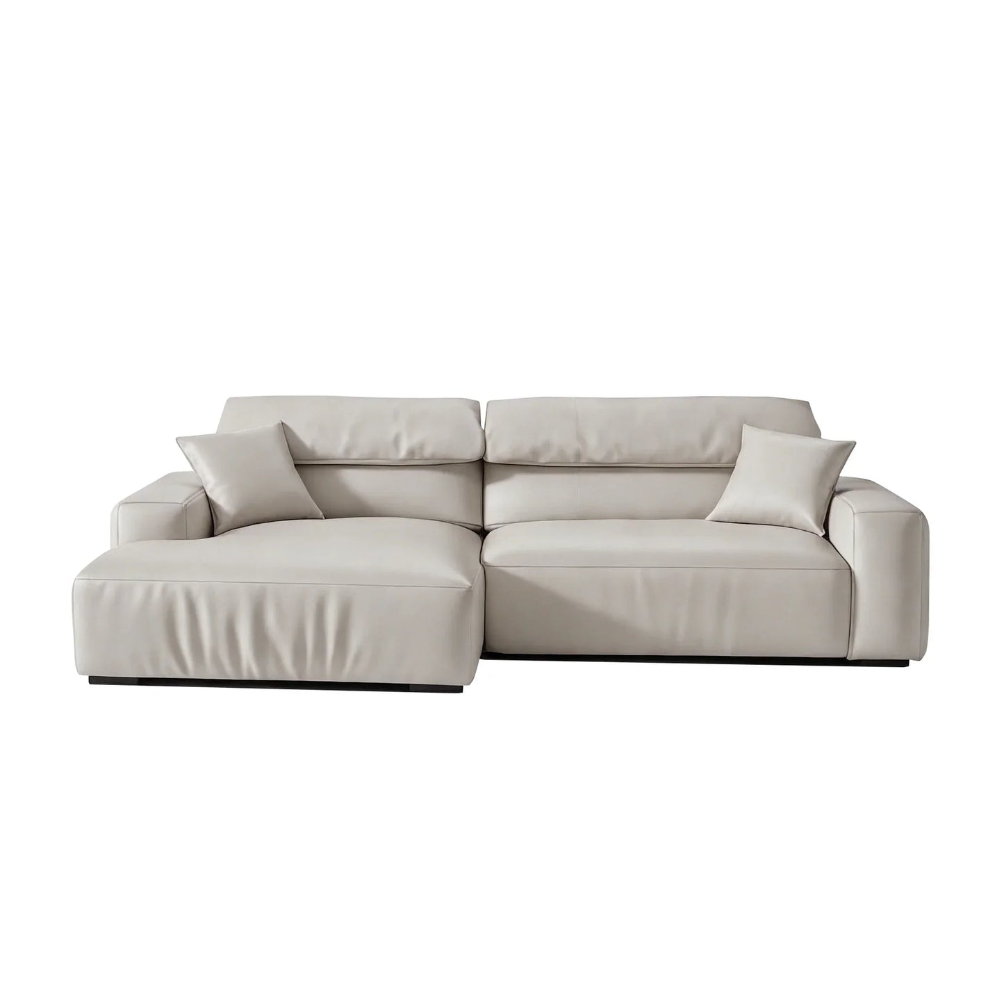 Chestnut Brown Leather Sectional