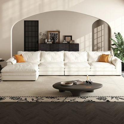 Sandwich Sectional with Chaise / Air Leather