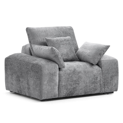 The Empress Gray Armchair-Gray