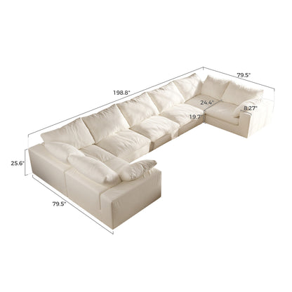 Lunna Modular U-Shaped Sofawhite / 200 inch u-shaped