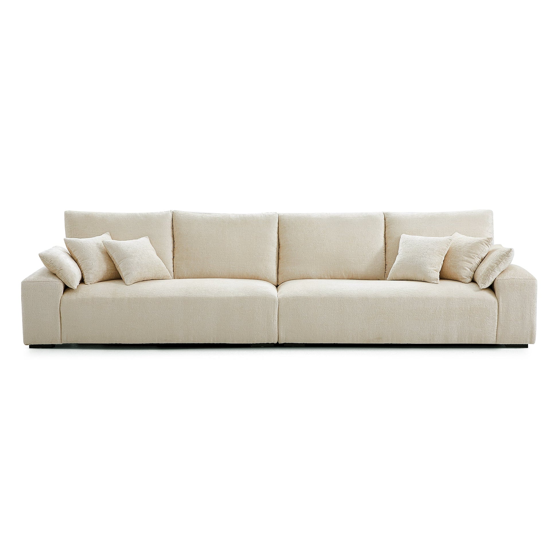 The Empress Beige Sofa Set-Beige-140.1"