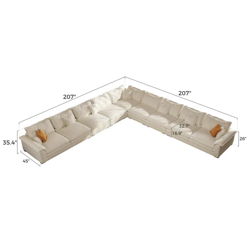 Sandwich Corner Sectional Set / Air Leather