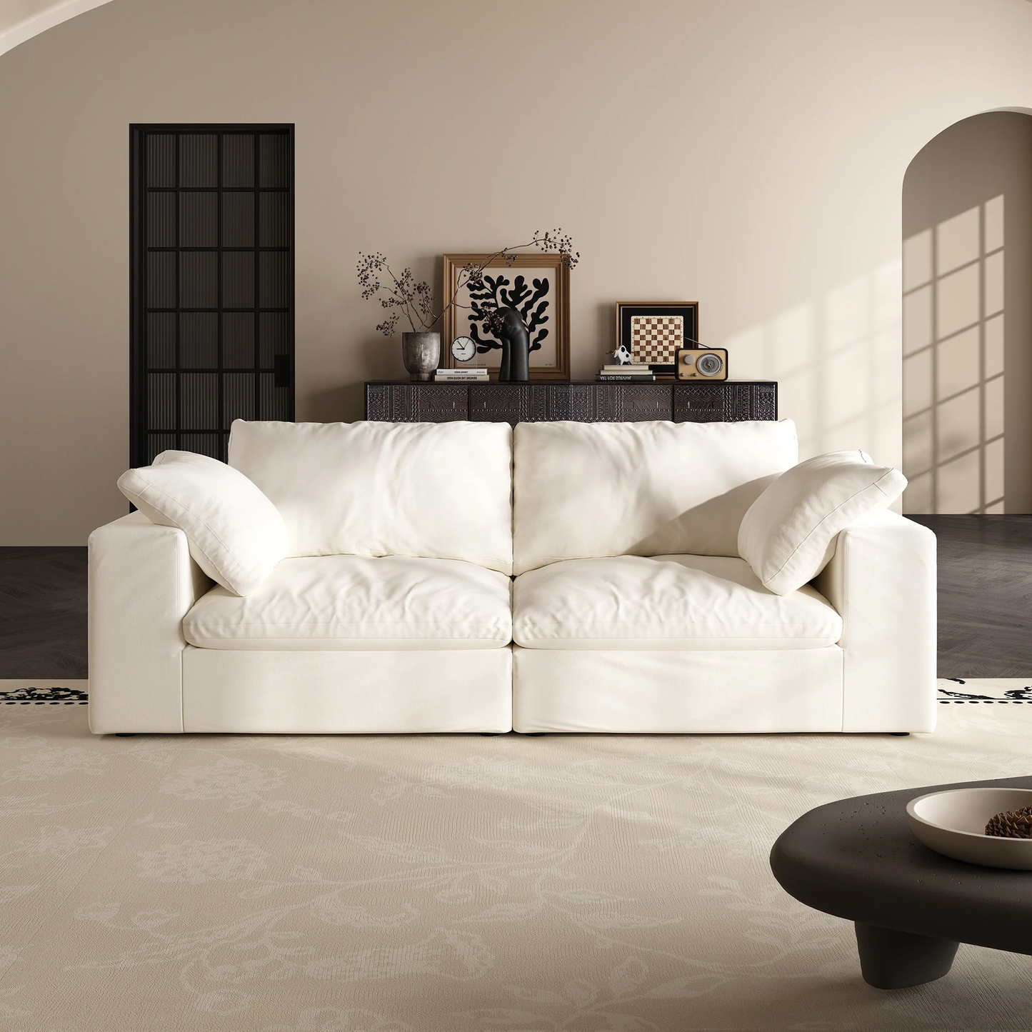 Lunna Modular Sofawhite / 80 inch