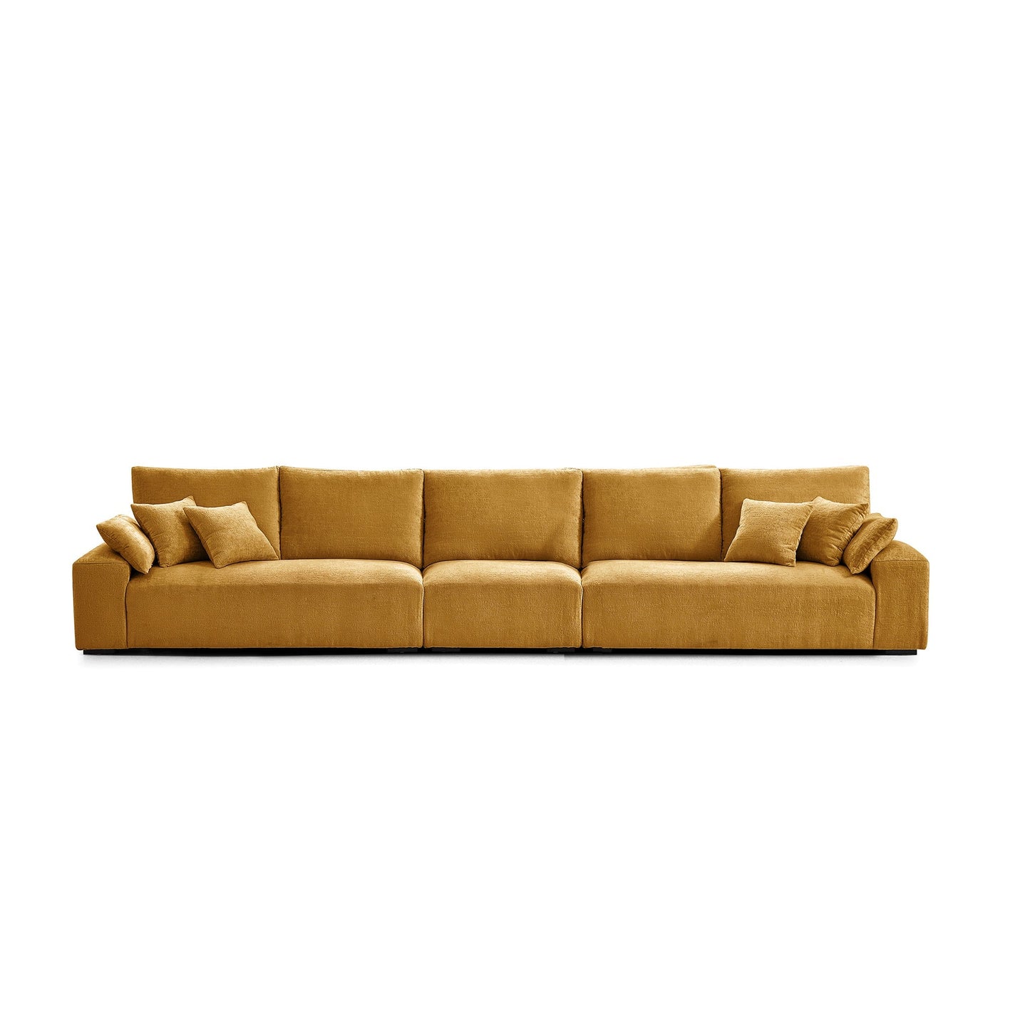 The Empress Gray Sofa-Yellow-175.6″