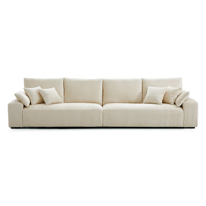 The Empress Gray Sofa-Beige-140.1″