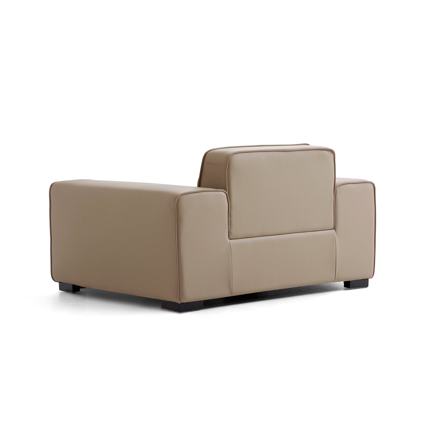 Domus Modular Khaki Leather Armchair-Khaki