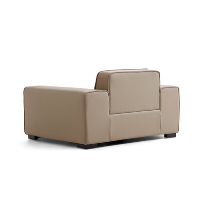 Domus Modular Khaki Leather Armchair-Khaki