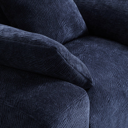 The Empress Navy Blue Sofa and Ottoman-Navy Blue