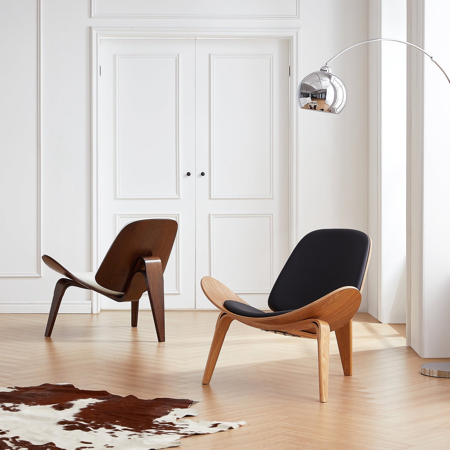 Mermaid Wegner Black Shell Chair-Black