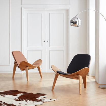 Mermaid Wegner Black Shell Chair-Black