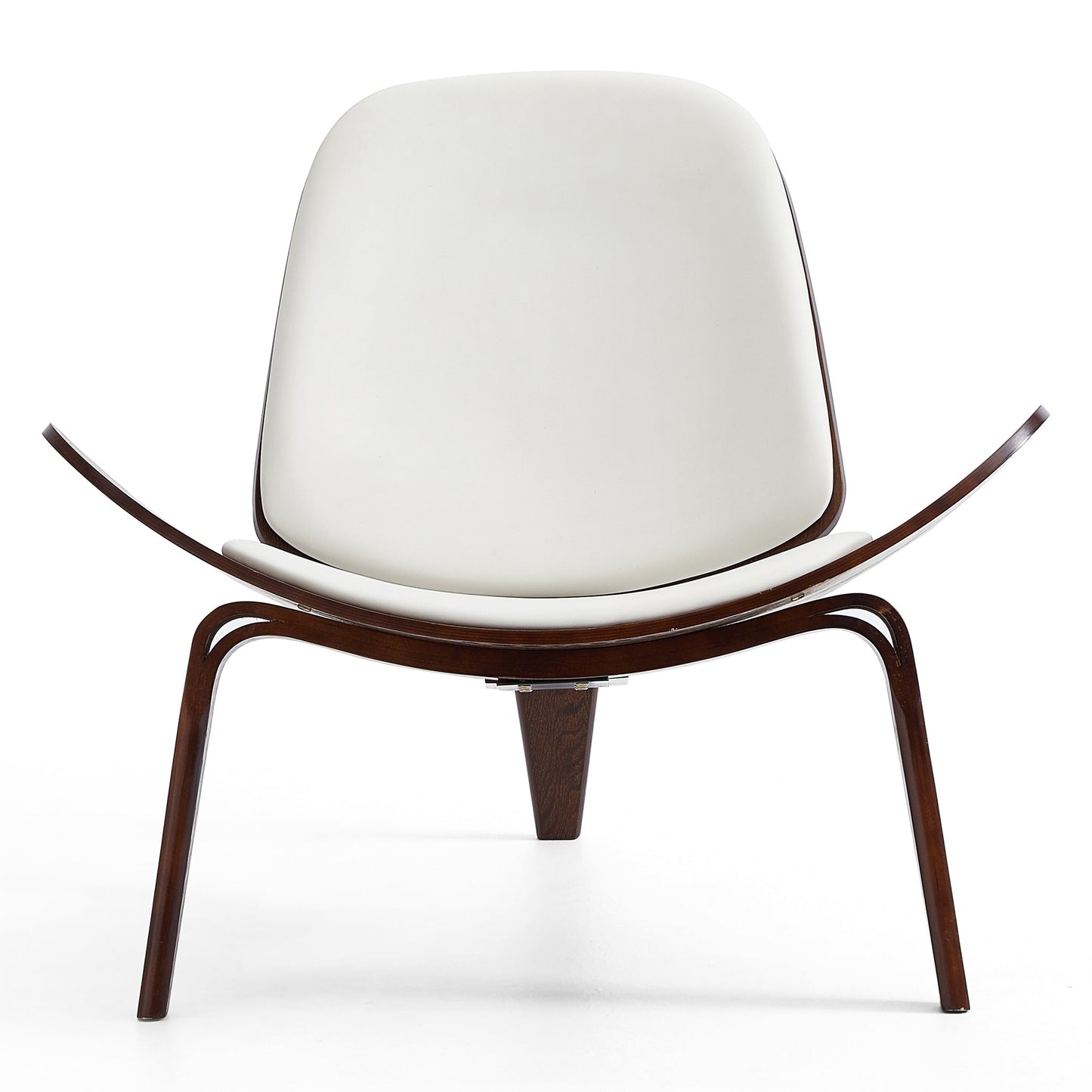 Mermaid Wegner Black Shell Chair-White