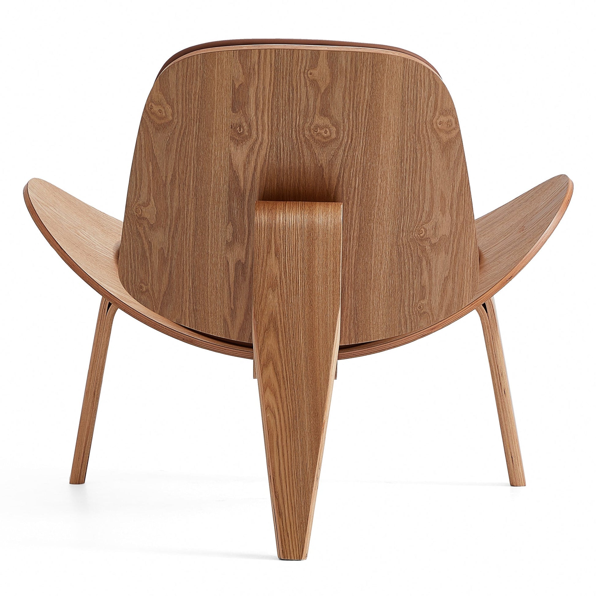 Mermaid Wegner Black Shell Chair-Brown