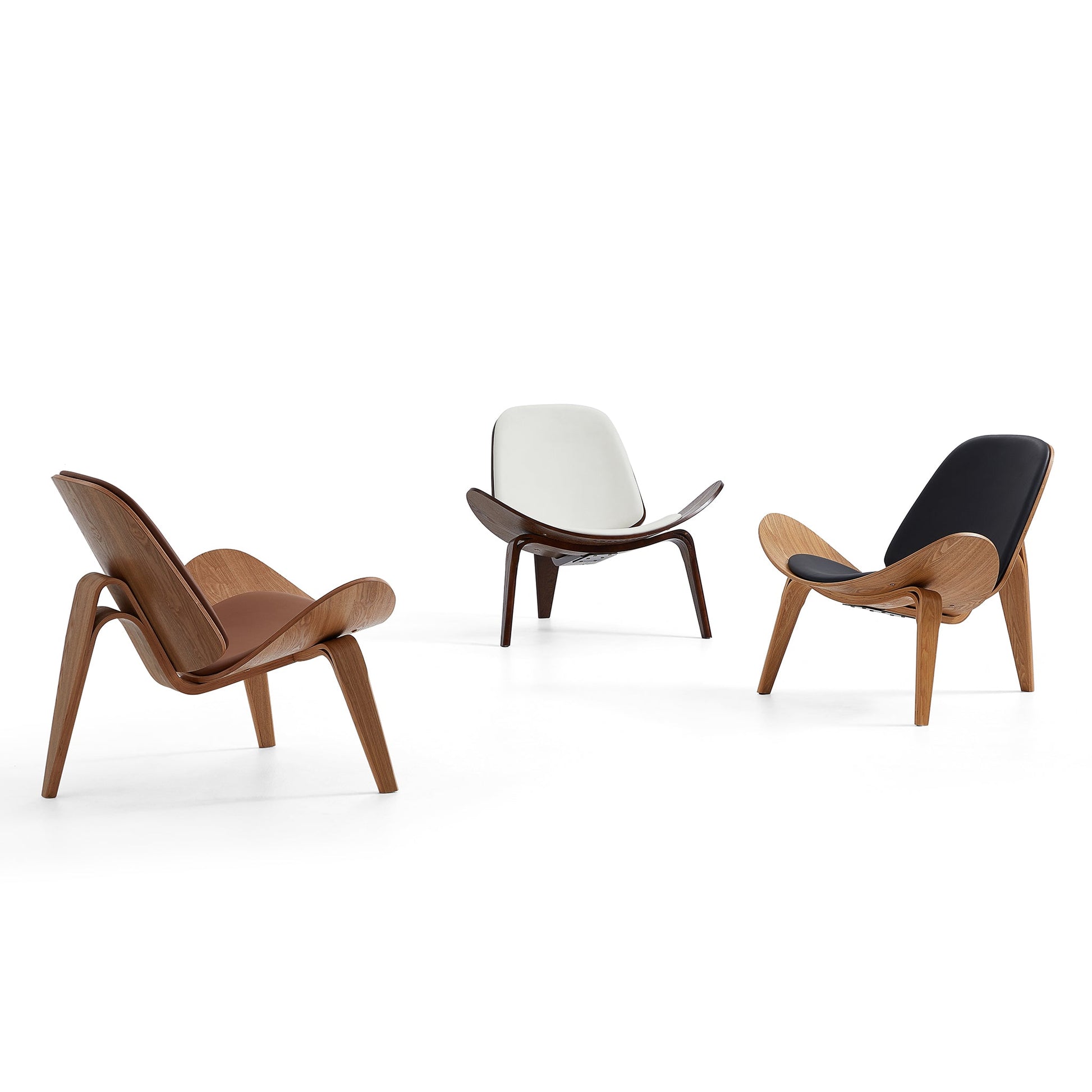 Mermaid Wegner Black Shell Chair-Black