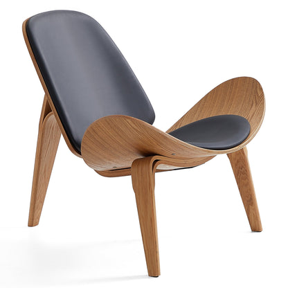 Mermaid Wegner Black Shell Chair-Black