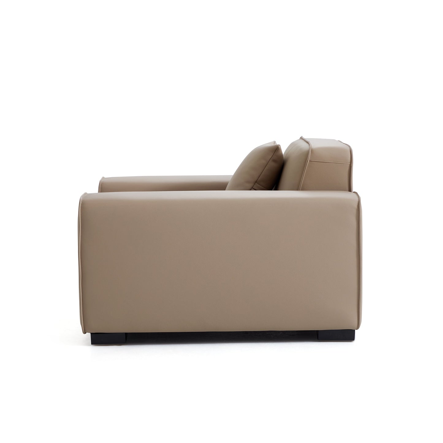 Domus Modular Khaki Leather Armchair-Khaki