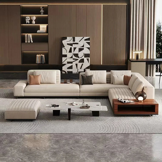 Brandy Channel Tufting Sectional with Coffee Table