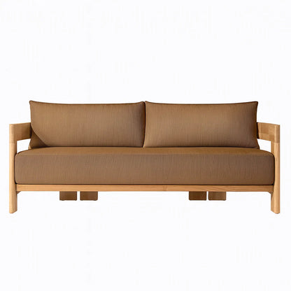 Camryn Outdoor Chat Set With Cushions, Teak/Coffee