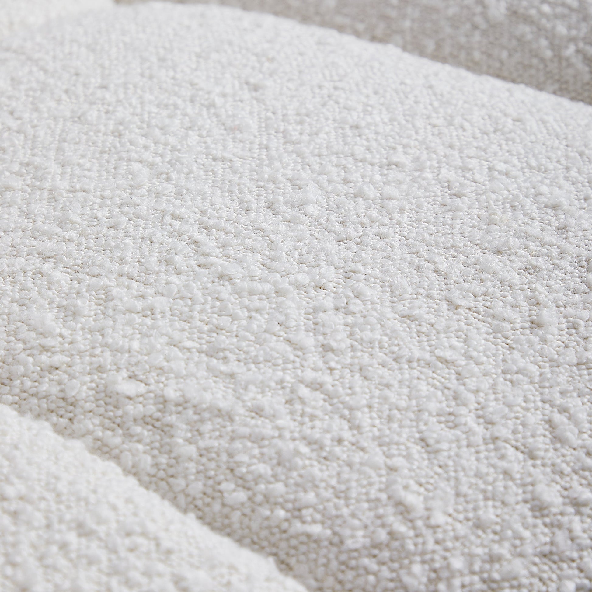 Cushy Cream Boucle Fabric Tufted Sofa Set-White
