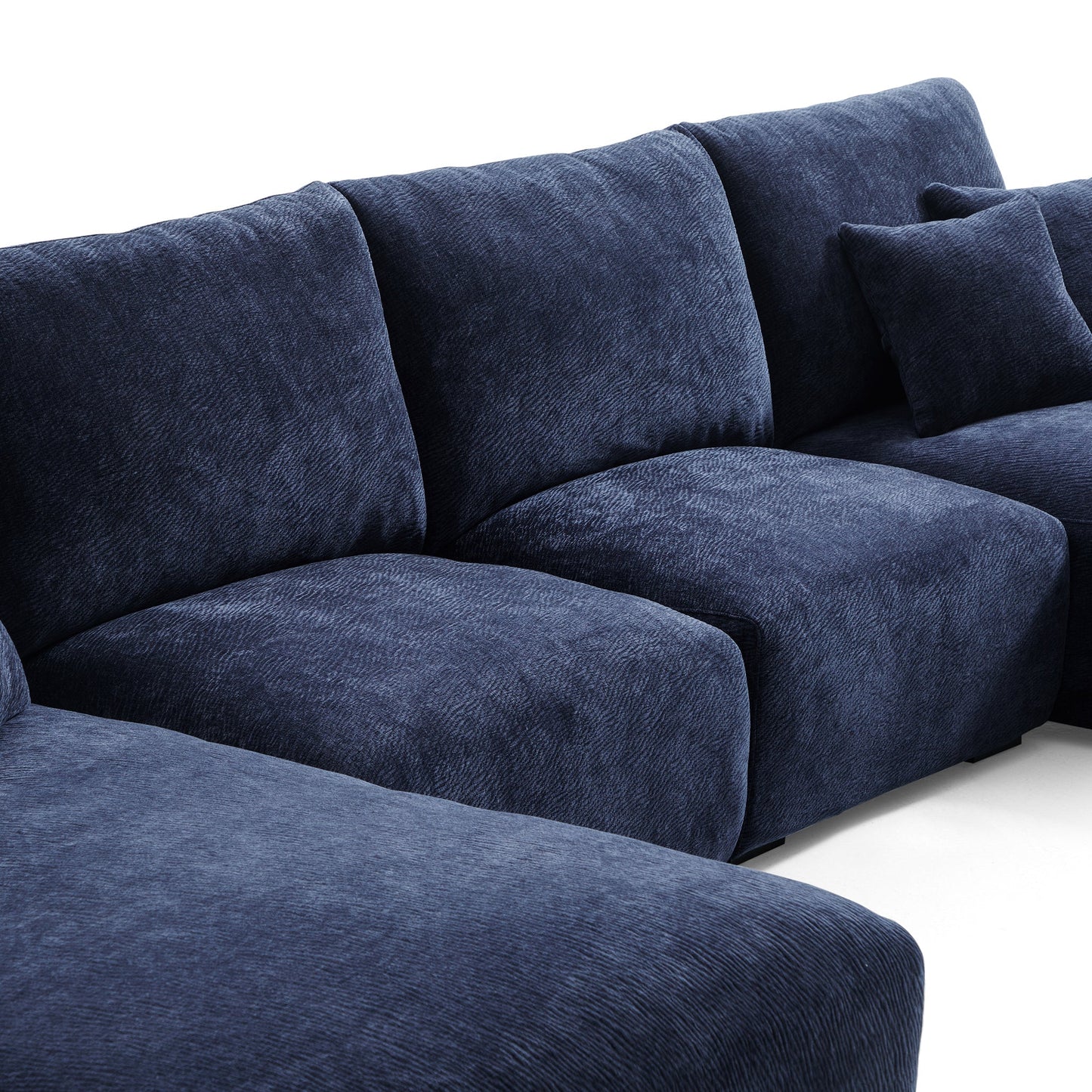 The Empress Navy Blue U Shaped Sectional-Navy Blue