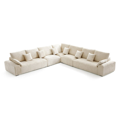The Empress Beige Corner Sectional Sofa-hidden