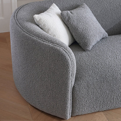 Wabi Sabi White Crescent Bay Sofa-Gray
