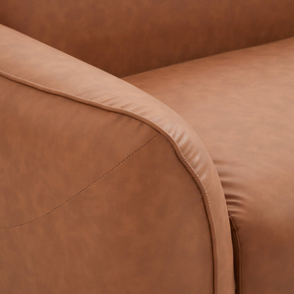 Milano Moda Minimalist Brown Corner Sofa-Brown