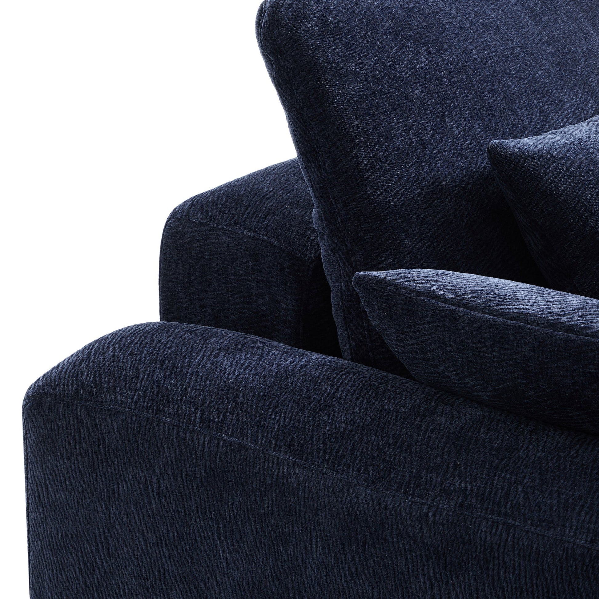 The Empress Navy Blue Sofa Set-Navy Blue
