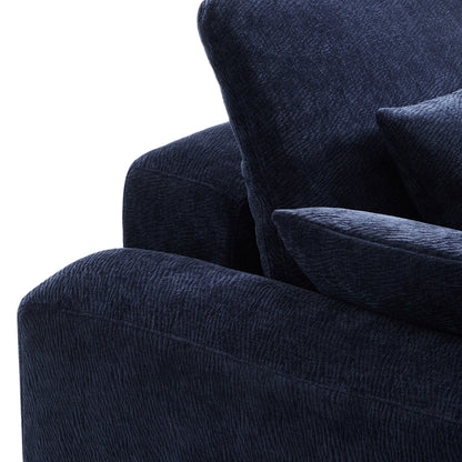 The Empress Navy Blue Sofa Set-Navy Blue