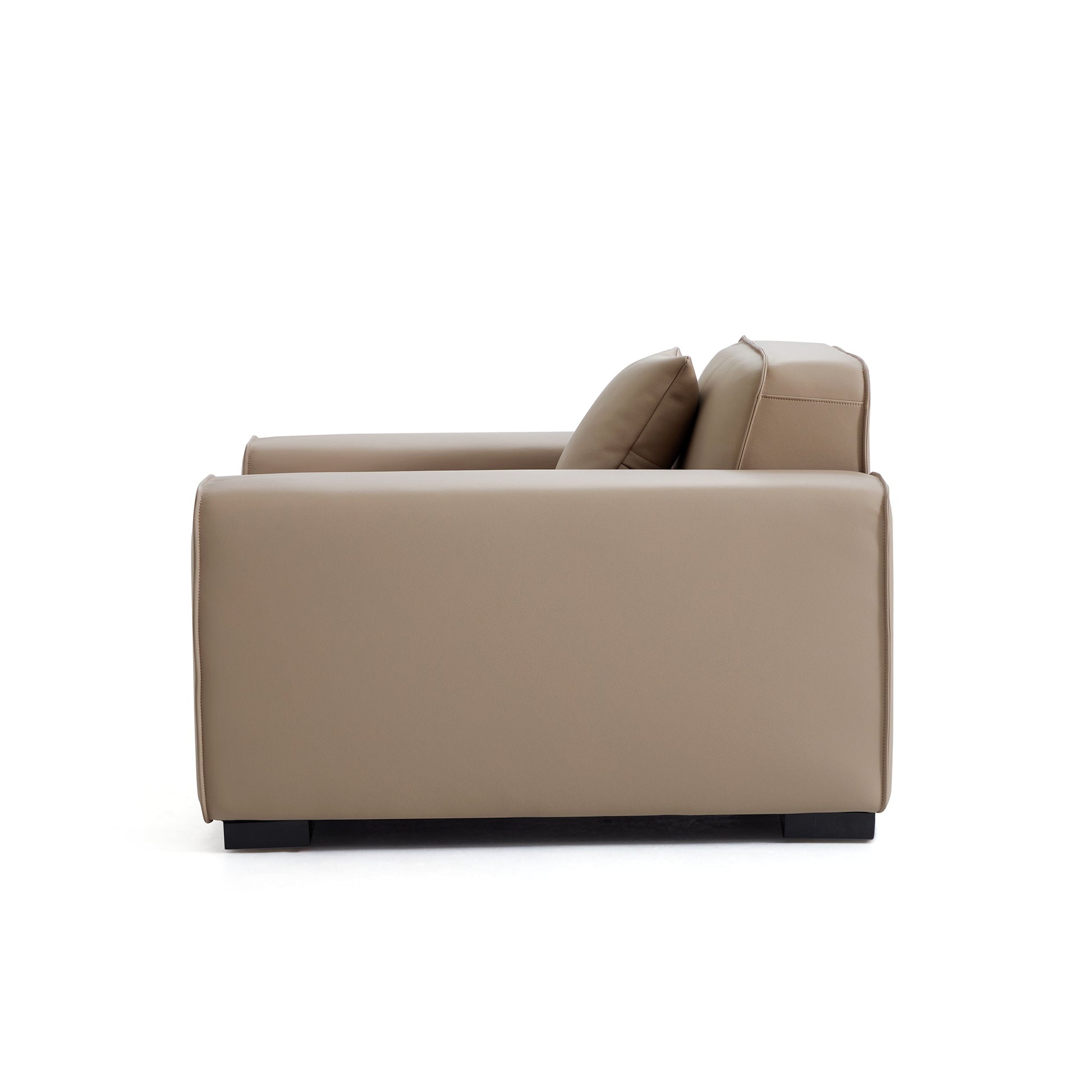 Domus Modular Khaki Leather Armchair-Khaki