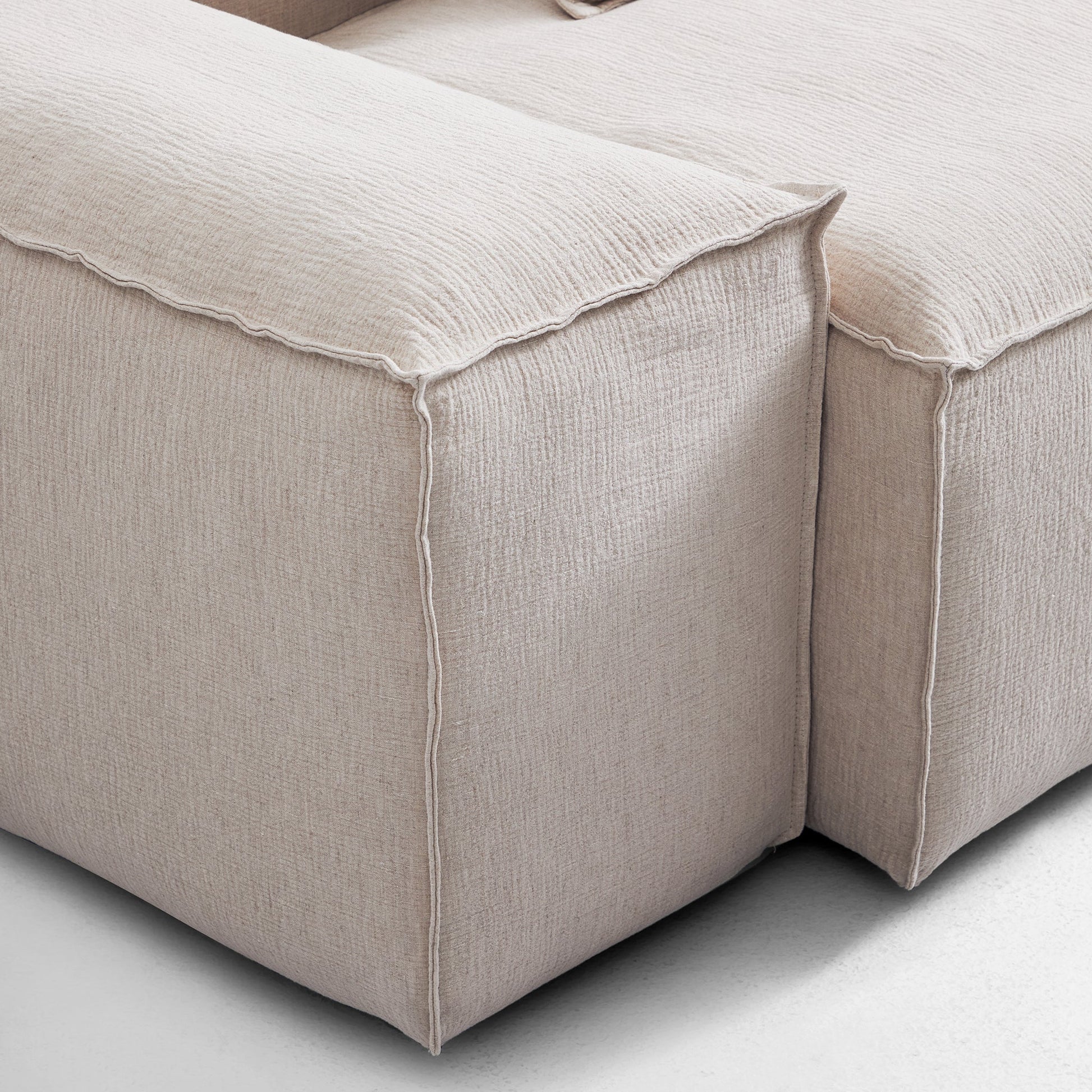 Freedom Modular Khaki U Shaped Sectional Sofa-Khaki