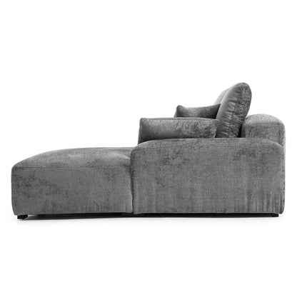 The Empress Beige Sectional-Gray