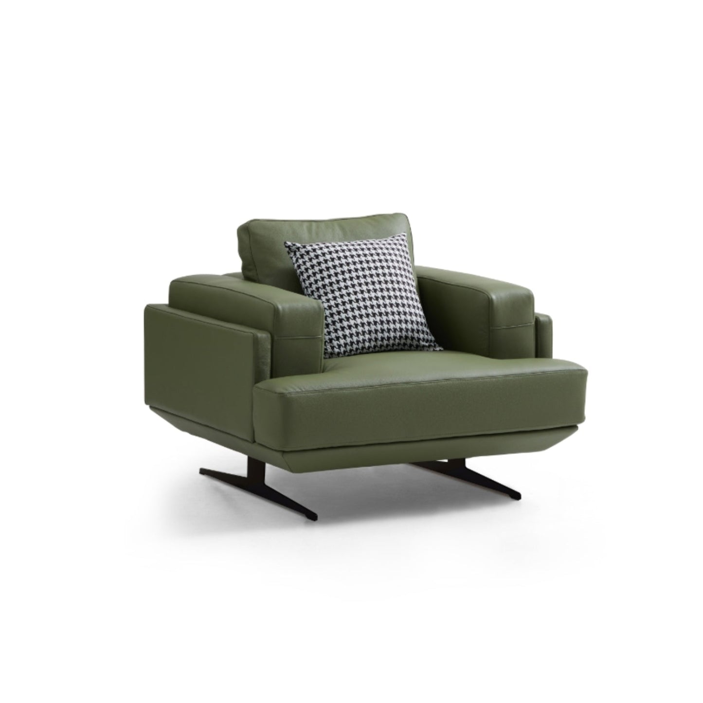 Olivia Top Grain Genuine Leather Armchair-hidden