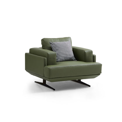 Olivia Top Grain Genuine Leather Armchair-hidden
