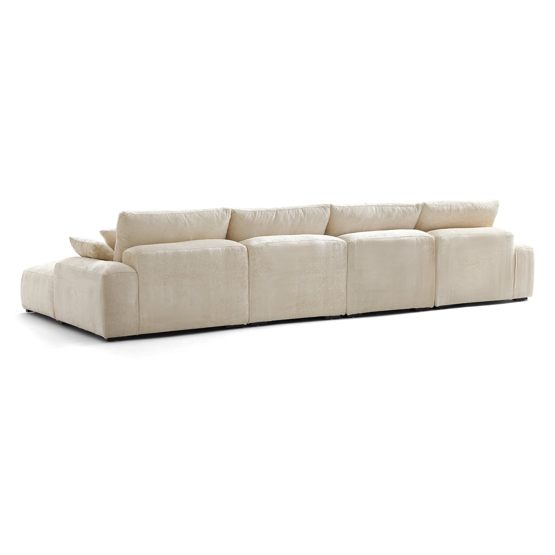 The Empress Beige U Shaped Sectional Sofa-Beige-161.4″
