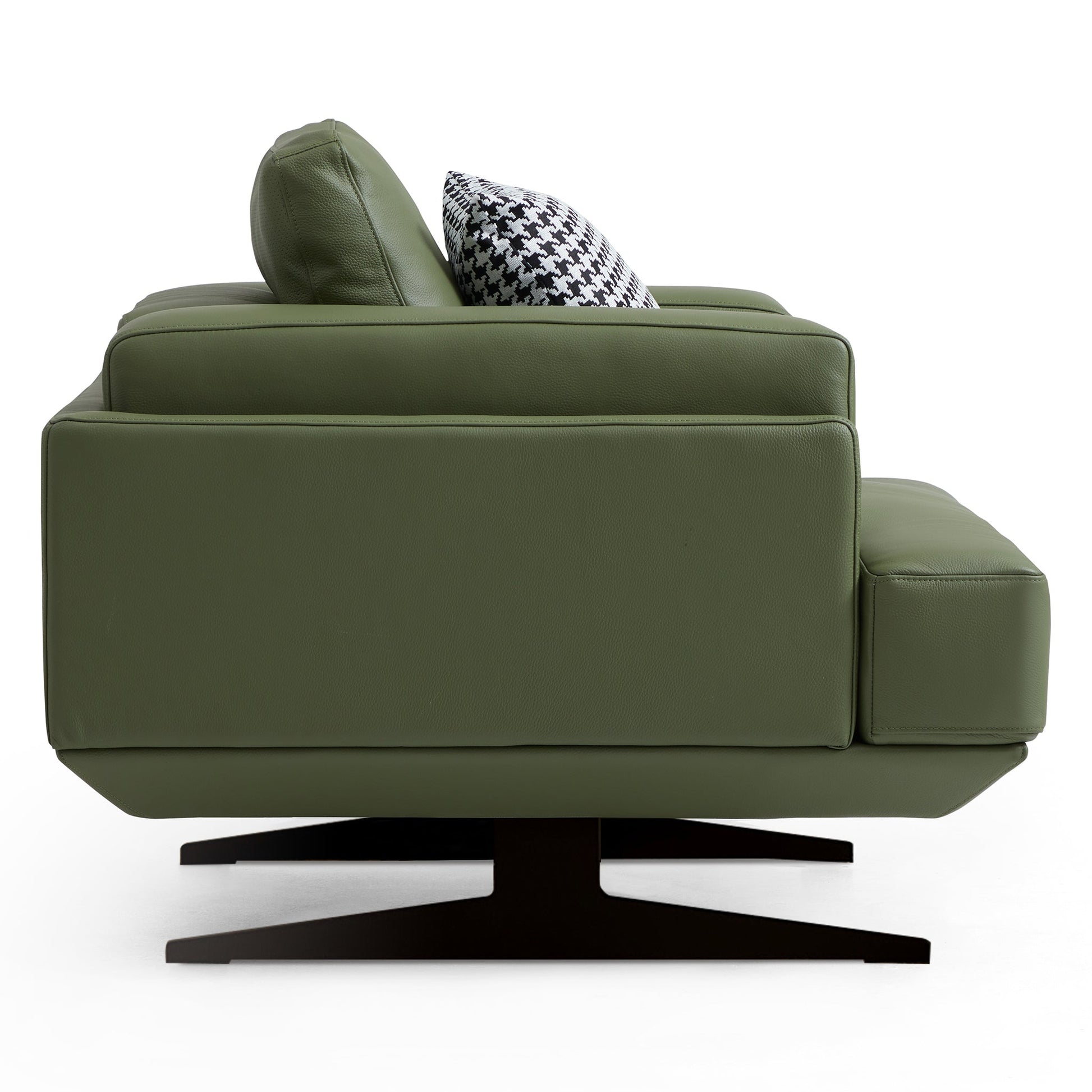 Olivia Top Grain Genuine Leather Armchair-Green