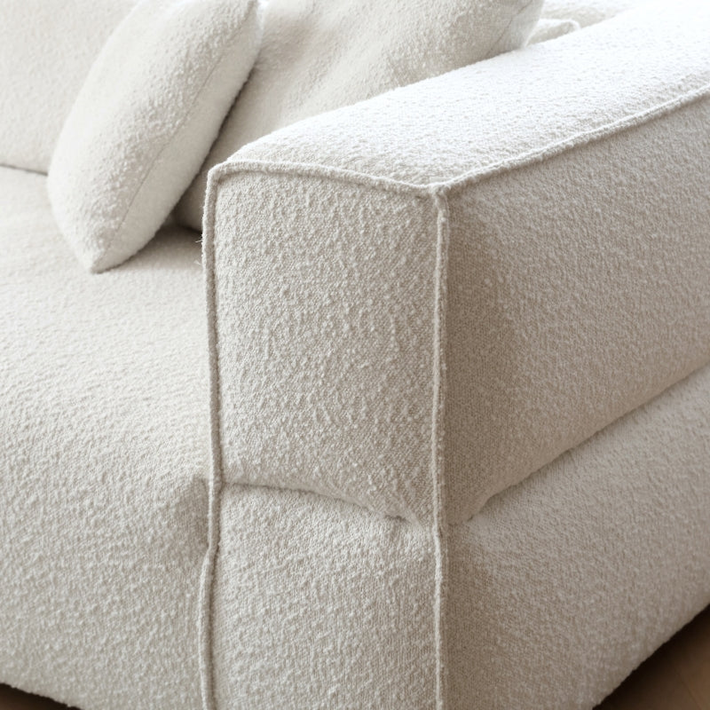 Nordic Modern Gray Sofa-White