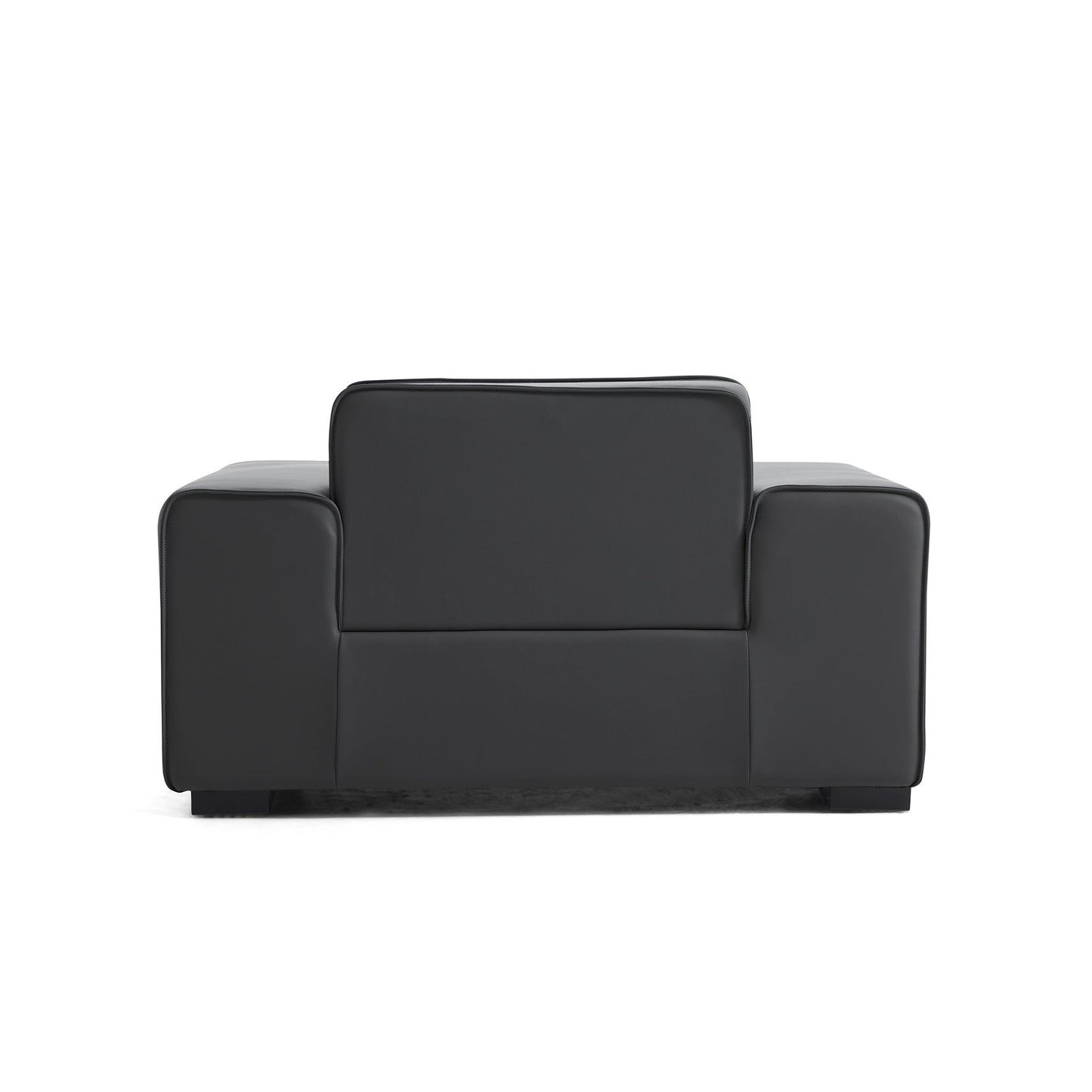 Domus Modular Khaki Leather Armchair-Dark Gray
