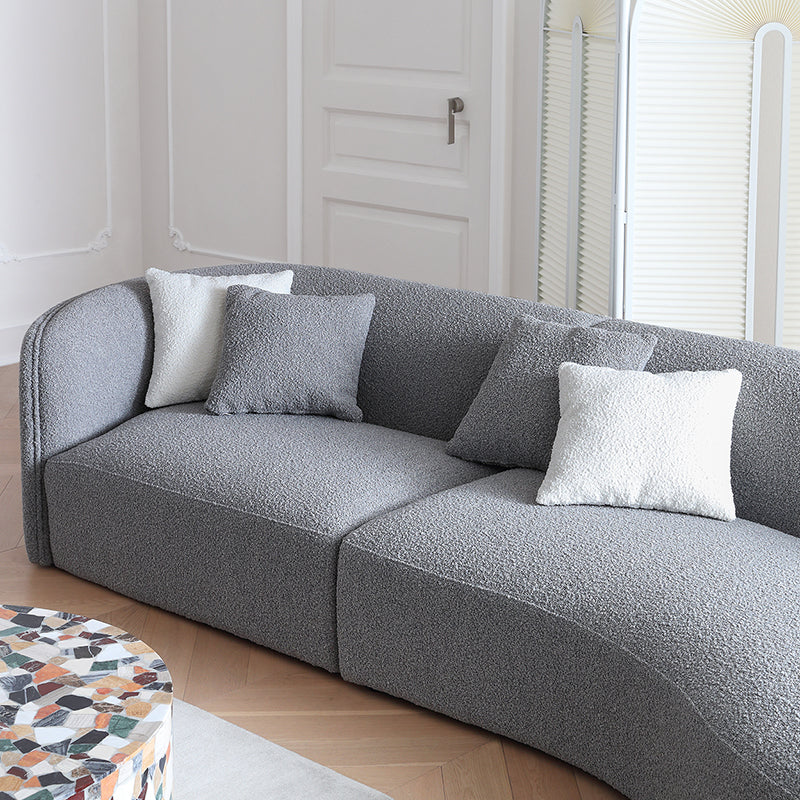 Wabi Sabi White Crescent Bay Sofa-Gray