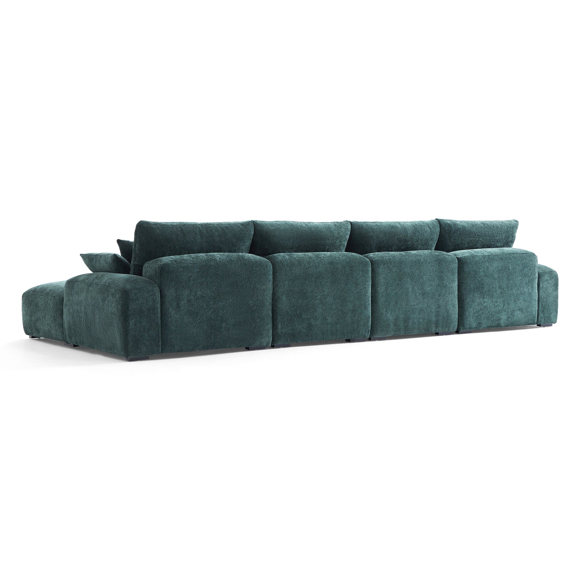 The Empress Green U Shaped Sectional-Green-161.4"