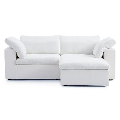 Tender Wabi Sabi Sand Sofa and Ottoman-White-90.6"