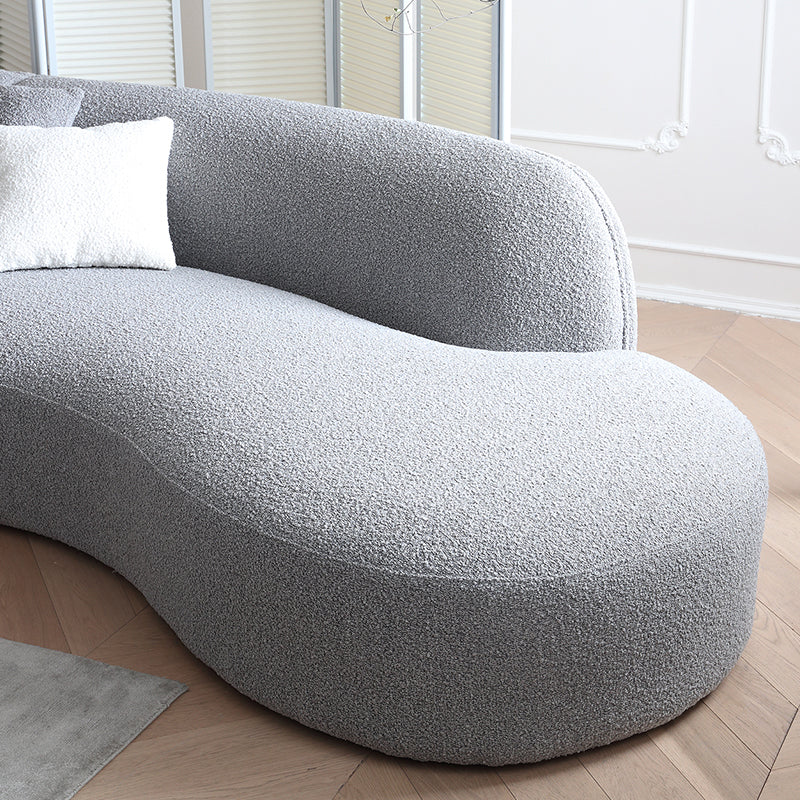Wabi Sabi White Crescent Bay Sofa-Gray