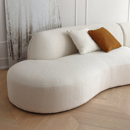 Wabi Sabi White Crescent Bay Sofa-White
