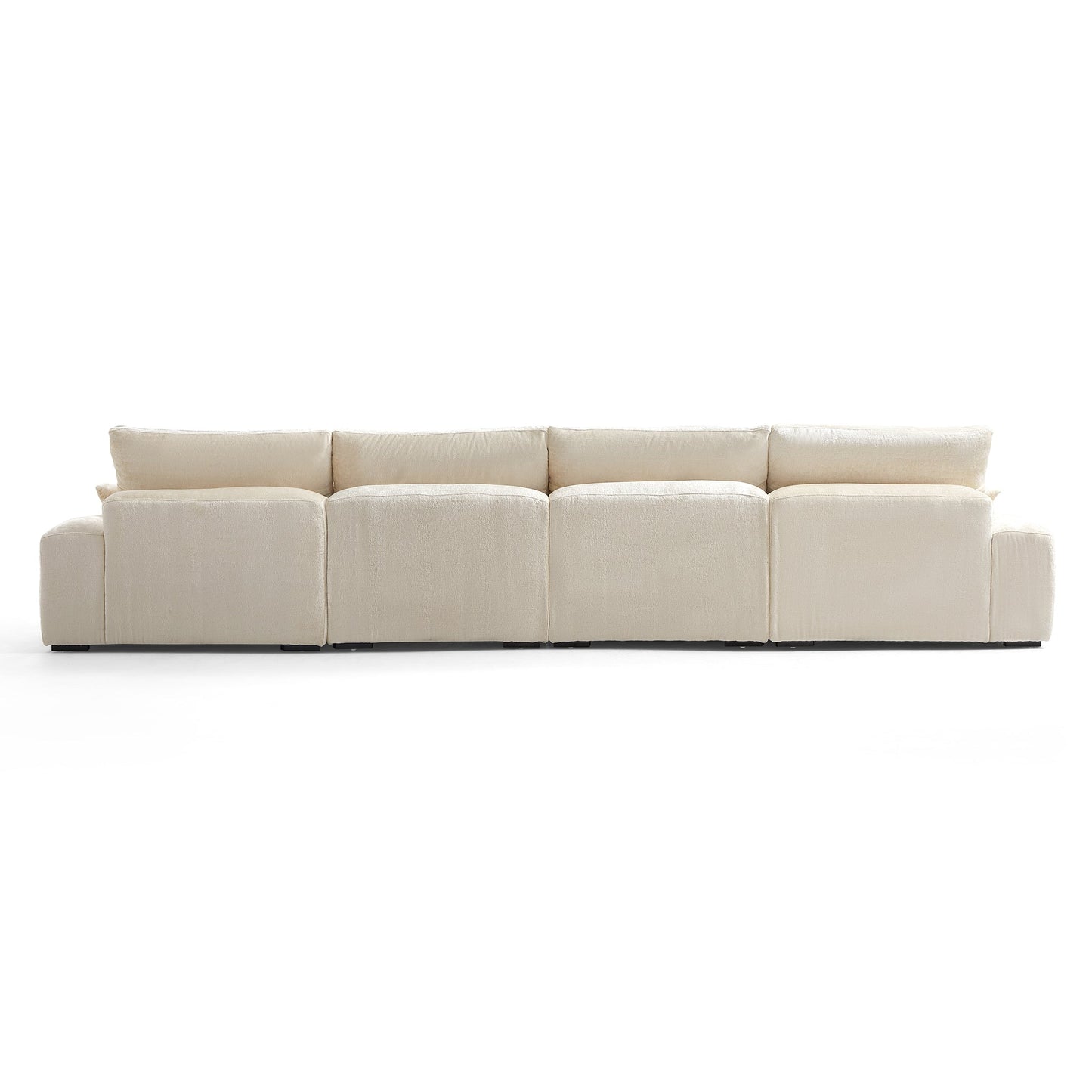 The Empress Beige U Shaped Sectional Sofa-Beige-161.4″