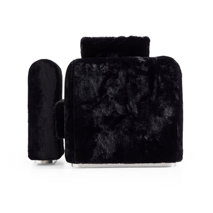 Obsidian Plush Accent Chair-Black