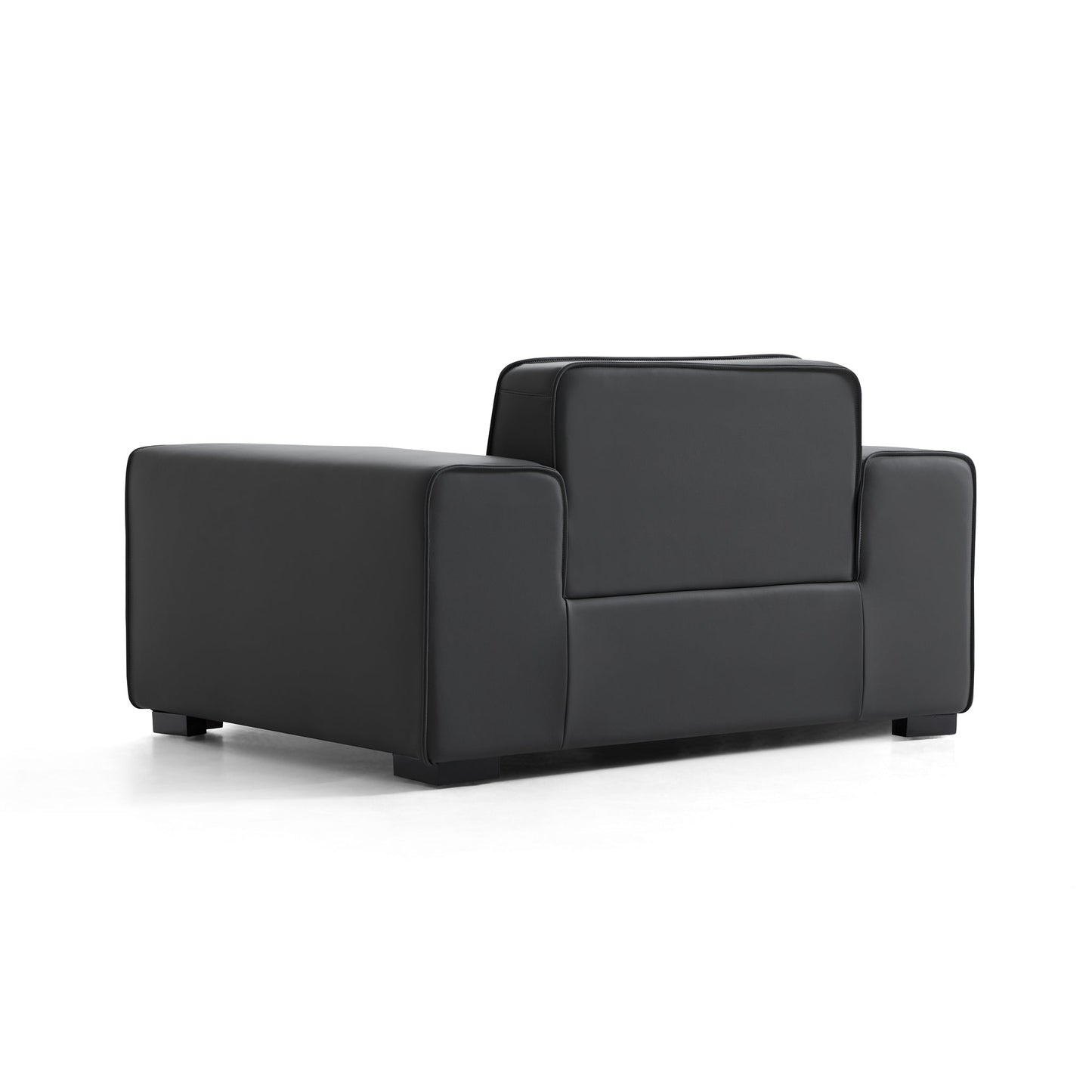 Domus Modular Khaki Leather Armchair-Dark Gray