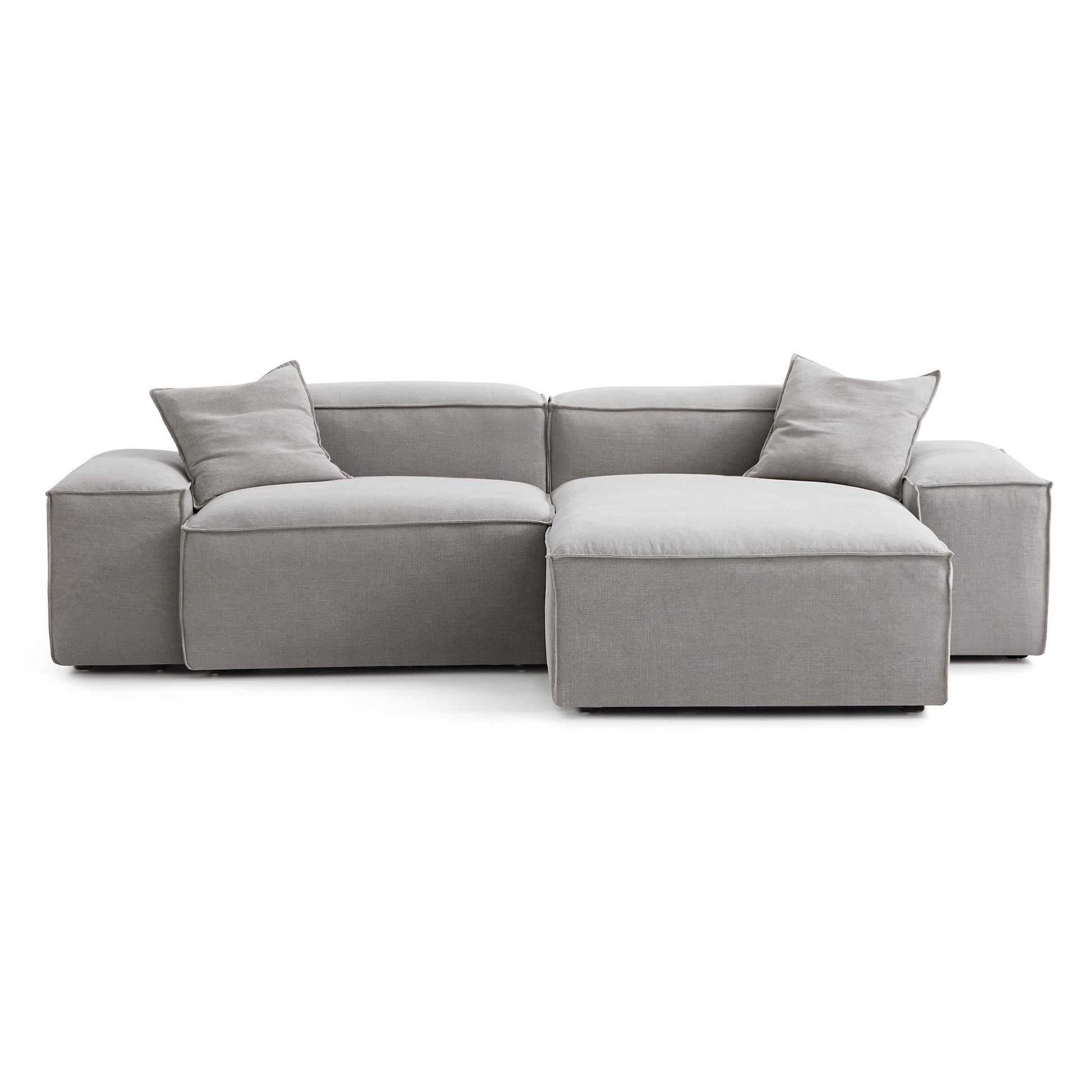 Freedom Modular Sectional Sofa-New Gray-106.3"-Low
