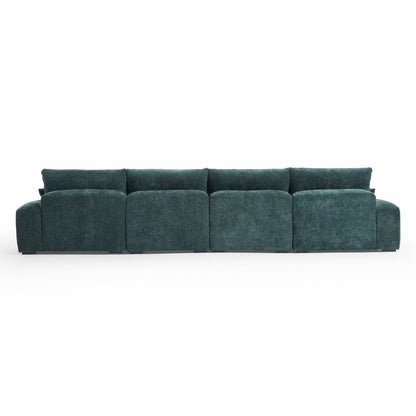 The Empress Green U Shaped Sectional-Green-161.4"
