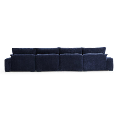 The Empress Navy Blue U Shaped Sectional-Navy Blue