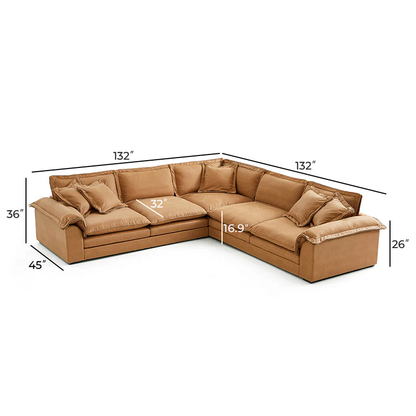Sandwich Corner Sectional Set / Air Leather