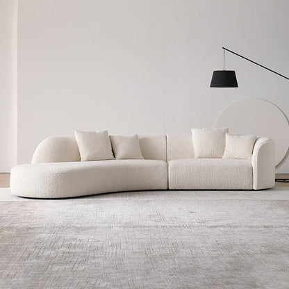 Wabi Sabi White Crescent Bay Sofa-White